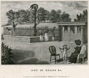 Bear Pit, London Zoological Gardens, Regents Park by English School