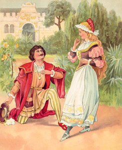 Beauty and the Beast, Here Transformed into a Handsome Prince by English School