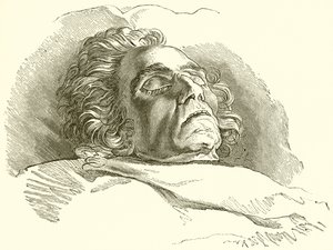 Beethoven on his Deathbed by English School