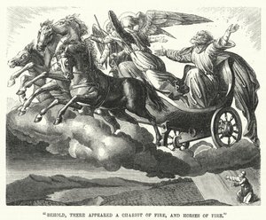 Behold, There Appeared a Chariot of Fire, and Horses of Fire (engraving) by English School