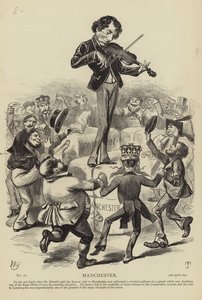 Benjamin Disraeli in Manchester by English School