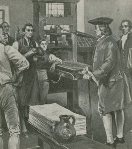 Benjamin Franklin Calling at His Old Master