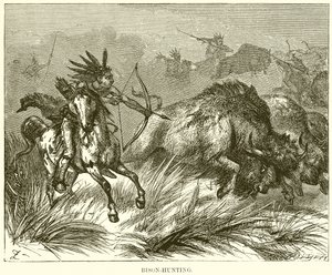 Bison-Hunting by English School