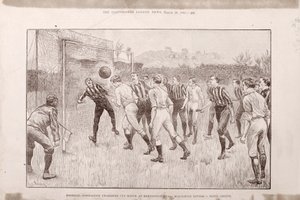 Blackburn Rovers vs. Nottingham County at the Kennington Oval, from The Illustrated Sporting and Dramatic News, 23rd March 1891 by English School