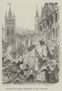 Blanche of Castile Appealing to the Parisians by English School