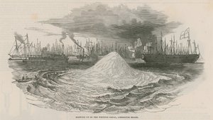 Blowing Up of the Whiting Shoal at Limehouse Reach by English School