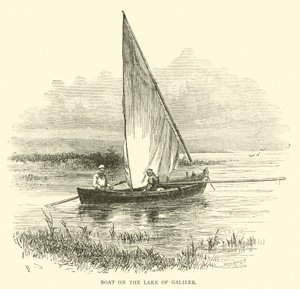 Boat on the Lake of Galilee by English School