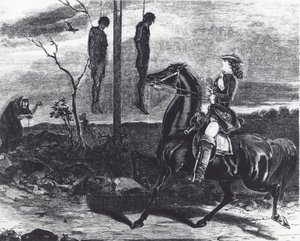 Bodies of Executed Highwaymen Hung in Gibbets at a Roadside as Warning to Other Criminals