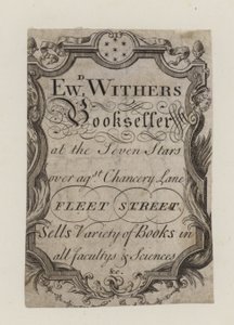 Booksellers, Edward Withers by English School
