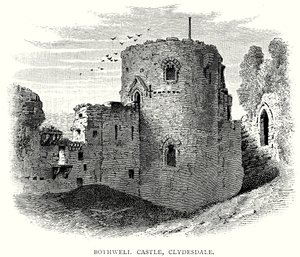 Bothwell Castle, Clydesdale (engraving) by English School