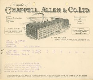 Bought of Chappell Allen & Co Ltd by English School