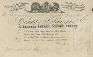 Bought of Schweppe & Co by English School