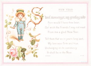 Boy Holding Rose by English School