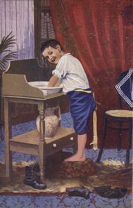 Boy washing