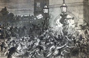 Bread Riot at the Entrance to the House of Commons in 1815 by English School
