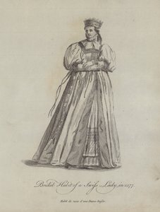 Bridal Habit of a Swiss Lady in 1577 by English School