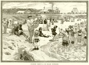Brighton Beach on a Public Holiday by English School
