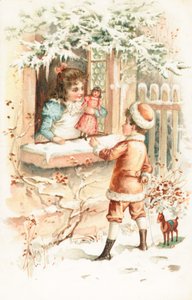 British Christmas Card by English School