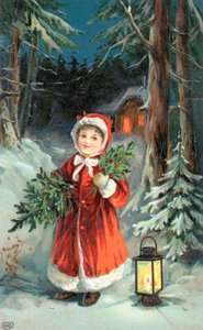 British Christmas Card by English School