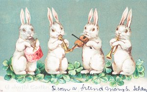 British Easter card by English School