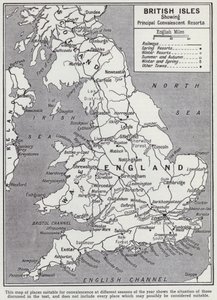British Isles, Principal Convalescent Resorts by English School