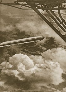 British Airships of Differing Types that Served as Guardians of the Fleet, 1914-19 by English School