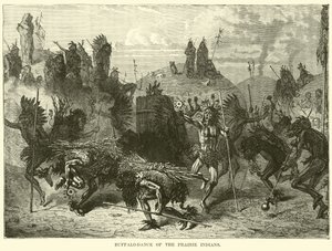 Buffalo-dance of the Prairie Indians by English School