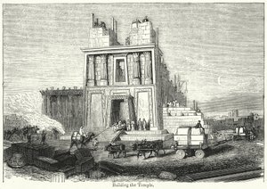 Building the Temple by English School