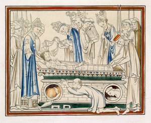 Burial of Edward the Confessor, illustration from a Facsimile of The Life of St Edward the Confessor