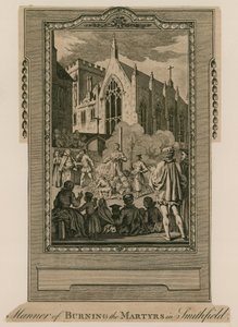 Burning of Martyrs in Smithfield by English School