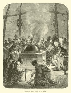 Burning the Body of a Lama