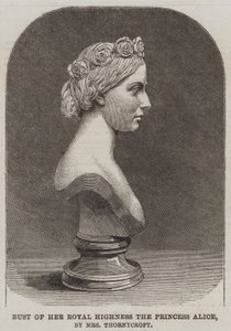 Bust of Her Royal Highness the Princess Alice, by Mrs Thornycroft by English School