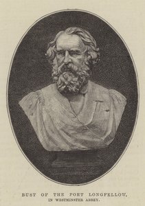 Bust of the Poet Longfellow, in Westminster Abbey by English School