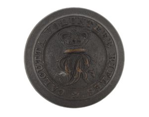 Button, Calcutta Volunteer Rifles, pre-1901 by English School