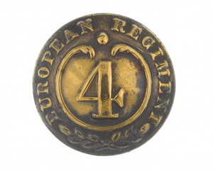 Button, other ranks, 4th Bengal European Regiment, 1855-1861