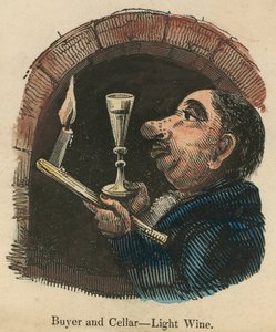 Buyer and cellar; cartoon
