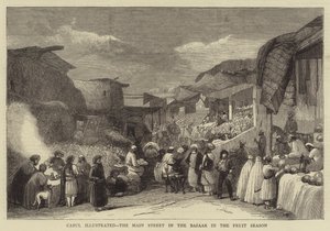 Cabul Illustrated, the Main Street in the Bazaar in the Fruit Season