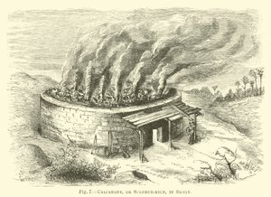Calcarone, or Sulphur-kiln, in Sicily