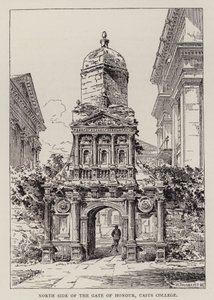 Cambridge: North Side of the Gate of Honour, Caius College by English School