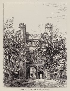 Cambridge: The Great Gate of Trinity College by English School