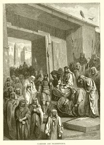 Cambyses and Psammetichus by English School