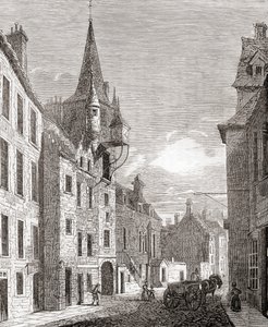 Canongate Jail, Edinburgh, Scotland, from Old England: A Pictorial Museum, Published 1847 by English School