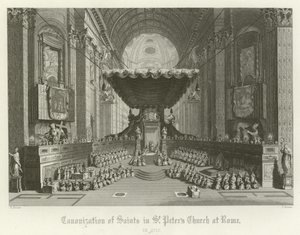Canonisation of Saints in St Peters Church, Rome, 1712