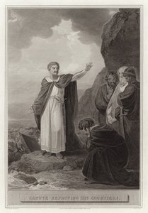 Canute Reproving His Courtiers by English School
