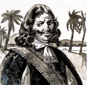 Captain Henry Morgan in Jamaica by English School