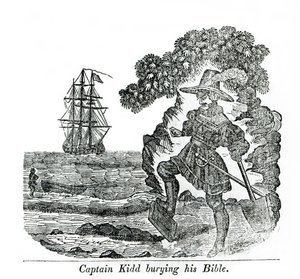Captain Kidd Burying His Bible, Illustration from 