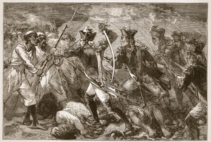 Captain Yorke Leading the Forlorn Hope at Masulipatam, Illustration from Cassell