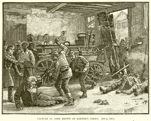 Capture of John Brown at Harpers Ferry by English School