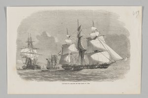 Capture of a Slaver off the Coast of Cuba by English School