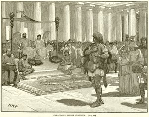 Caractacus Before Claudius by English School